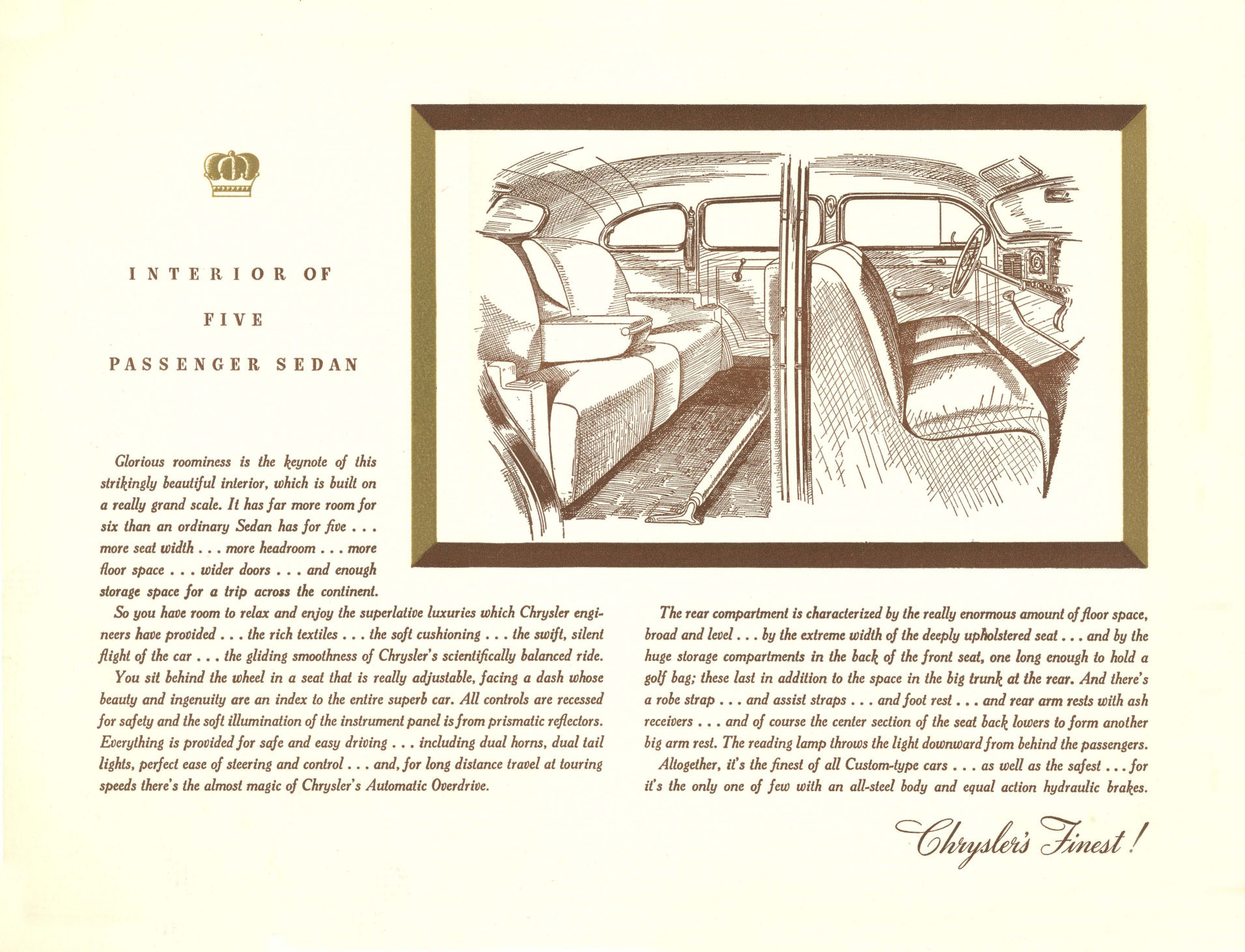 1938 Chrysler Custom Imperial Brochure Page 7